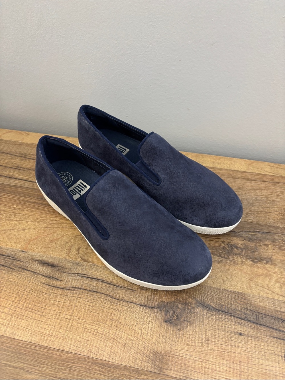 FitFlop Superskate Slip On Suede Loafers Navy Blue Women’s